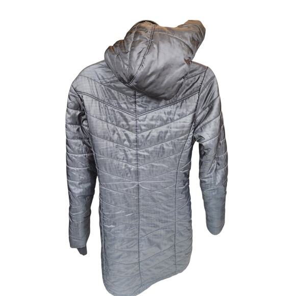 Columbia Omni Heat Long Puffer Coat Womens Small Hooded Winter Jacket Parka - Picture 16 of 16